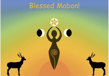 Mabon greeting card clipart