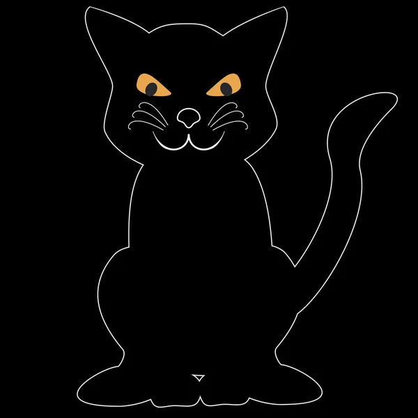 Blck cat — Stock Vector