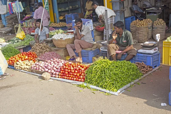 Na indickém trhu — Stock fotografie