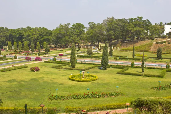 Brindaban trädgårdar nära Mysore — Stockfoto