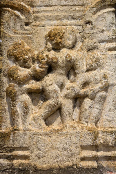 Ancient erotic bas-relief — Stock Photo, Image
