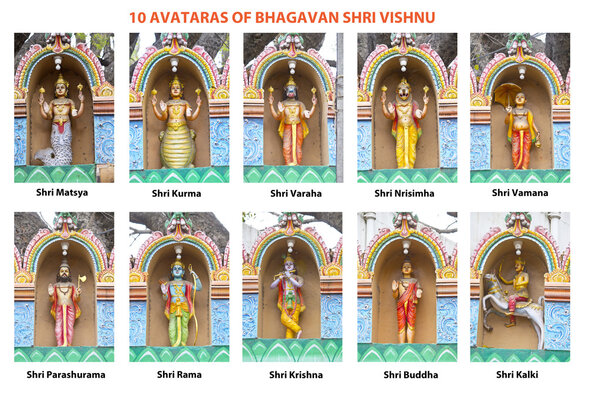 Ten avataras of Lord Vishnu