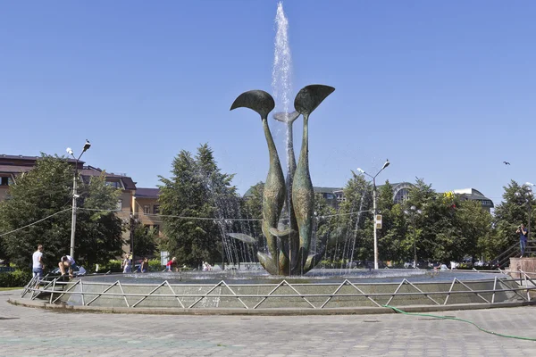 Fontaine Lillies à Dmitrov — Photo