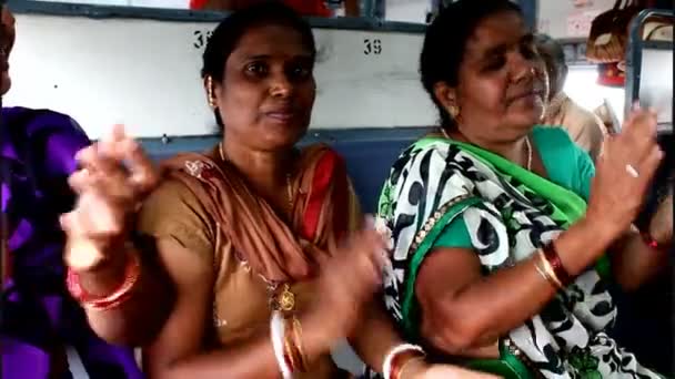 Scene in Indian train — Stock Video