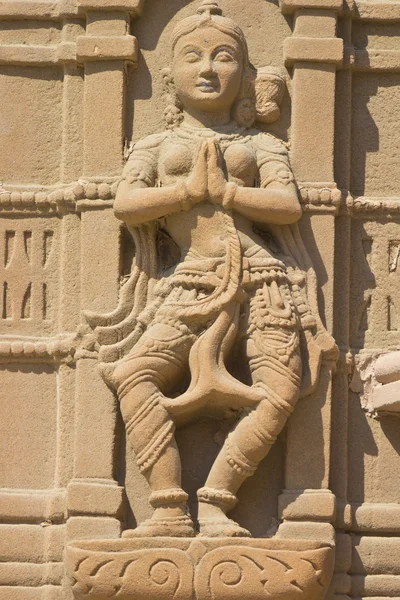 Ściana rzeźba na mandir — Zdjęcie stockowe