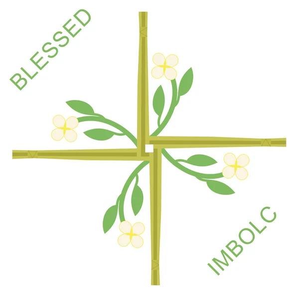 Imbolc wenskaart — Stockvector