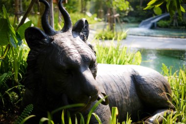 Labaris Khao Yai 'nin Peri Taşı ile dekorasyon Bahçesi. Hotel Labaris Khao Yai' de unutulmaz deneyimler konsepti.