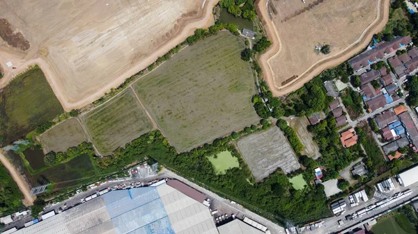 Pirinç ekmeden önce toprağı yüksek açılı tarla tarlası hazırlıyordu. Clay pirinç ekmeye hazırlanıyordu.