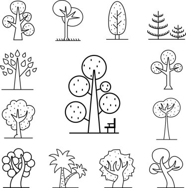 Ağaçlar vektör belirler