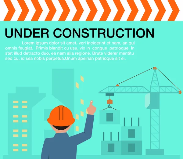 Ilustración de bajo construcción, Iconos de construcción, Sitio, trabajador, herramientas, ilustración vectorial Ilustración de stock