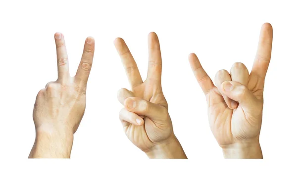 Rocker Gesture Hand Peace Gesture Hand Game Gesture Fingers Hand — Stock Photo, Image