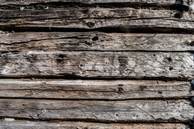 Yatay kalasların ahşap dokusu