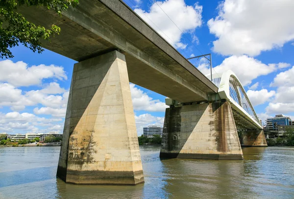 Eisenbahnbrücke, Bilsenkraut — Stockfoto