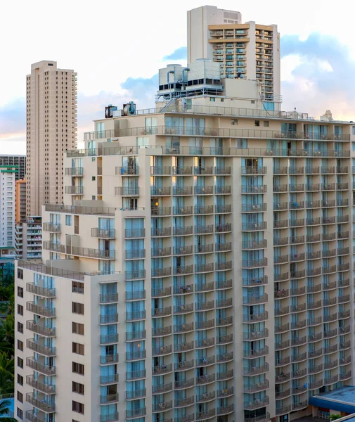 Large Hotel Complex Building Popular Area Waikiki Oahu Hawaii — Stock Photo, Image