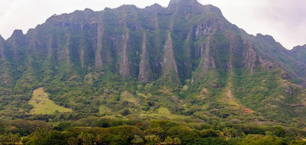 Zoubkovaný Vrchol Hory Oahu Havaj Horské Pohoří Koolau Táhne Celé — Stock fotografie