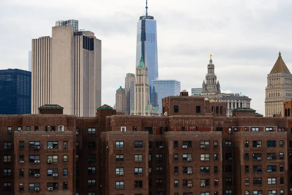 Old New High Rise Buildings Manhattan New York City — Stock Photo, Image