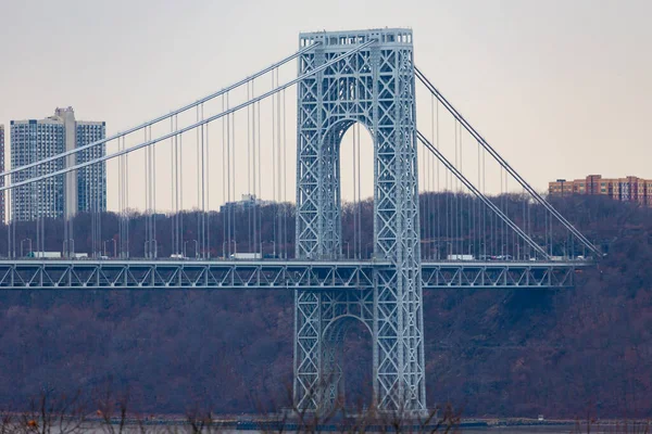 George Washington Bridge Mellan Manhattan Och New Jersey New Jersey — Stockfoto