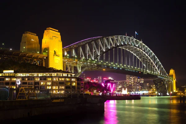 Sydney Nsw Australien Juni 2013 Sydney Harbour Während Einer Lichtshow — Stockfoto