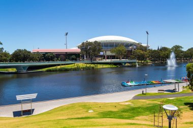 River Torrens ve Adelaide Oval, Kuzey Adelaide, Avustralya