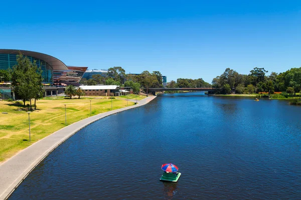 River Torrens Flowing West Narrowing Adelaide South Australia — Stock Photo, Image