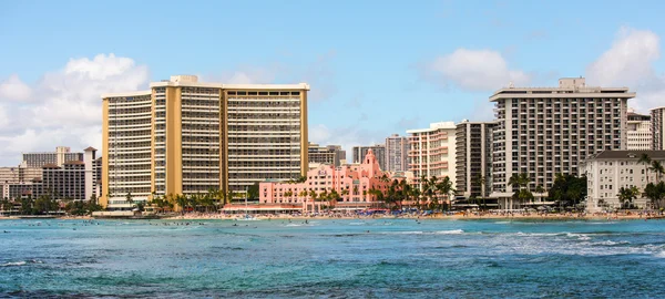 Waikiki Beach e Hotéis — Fotografia de Stock