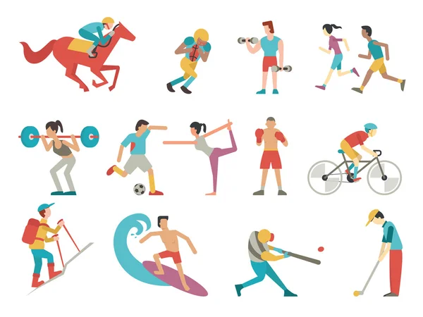 Set de deportistas — Vector de stock