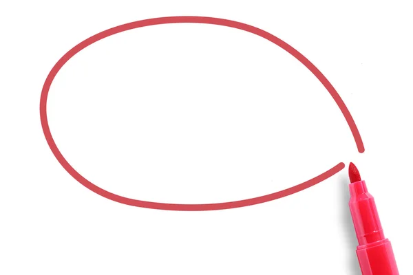 Red marker with blank circle — Stock Photo, Image