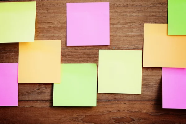 Blank sticky paper note on wall — Stock Photo, Image