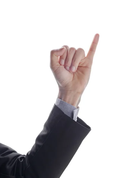 Business man showing pinky finger — Stock Photo, Image