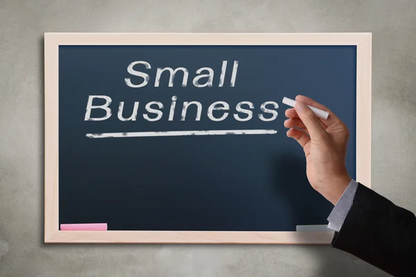 Small business on chalkboard — Stock Photo, Image