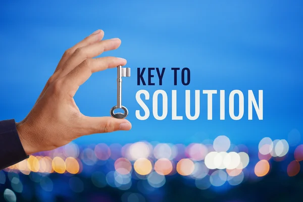 Nyckeln till lösning — Stockfoto