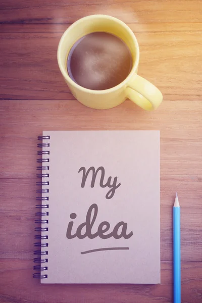 Begin writing my idea in morning — Stock Photo, Image