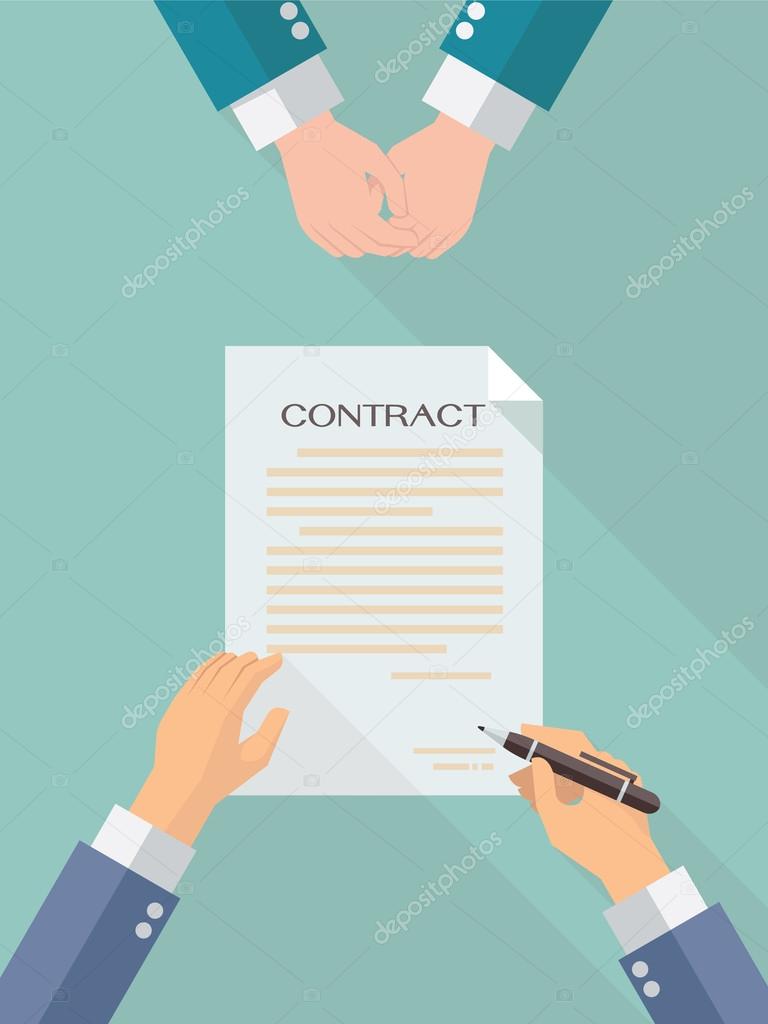 Business contract signing