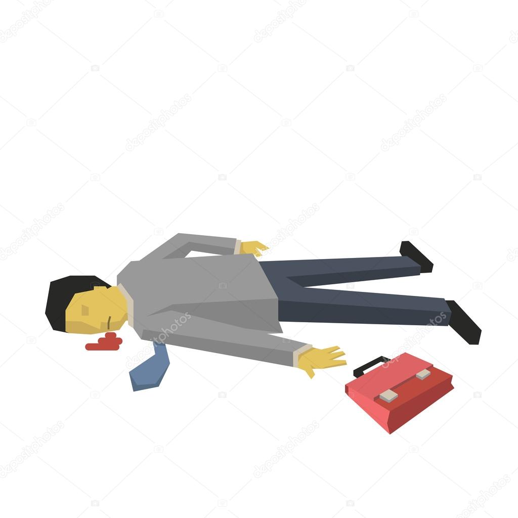 Hombre muerto imágenes de stock de arte vectorial | Depositphotos