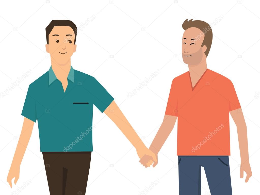 Gay holding hand