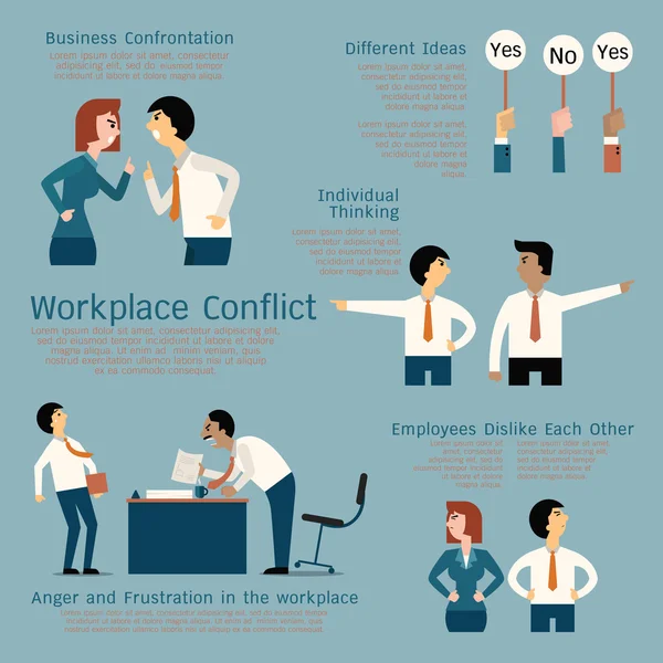 Conflict at workplace — Stock Vector