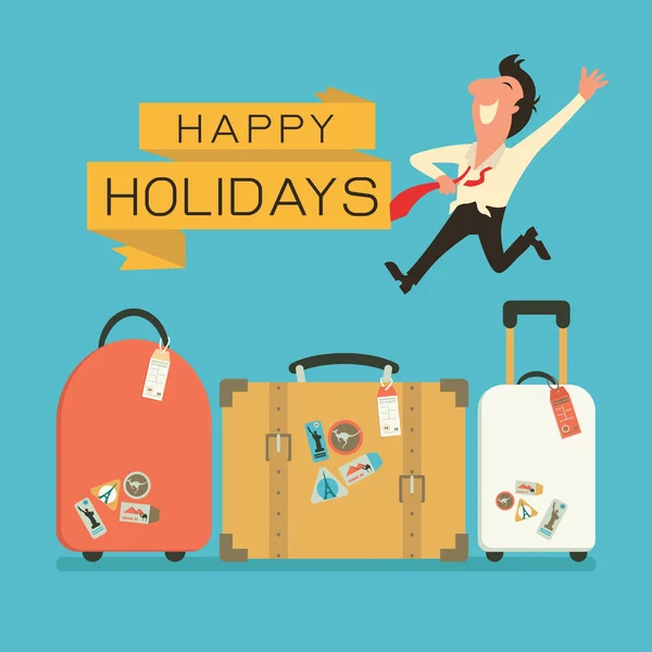 Luggage for holiday — 스톡 벡터