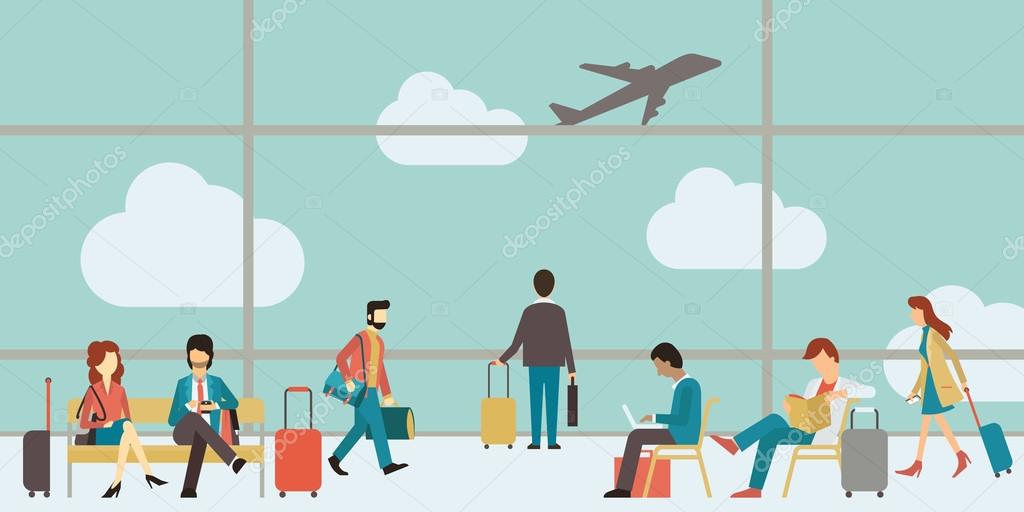 Business people travel