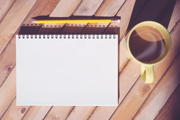 Caffè con pianificazione mattutina — Foto Stock