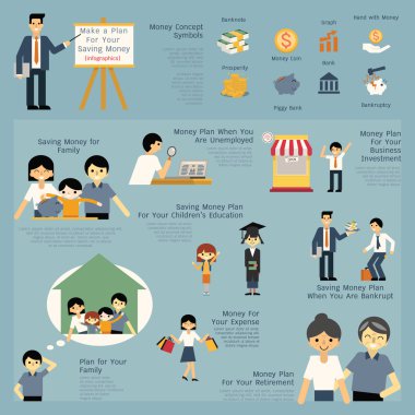 Para planı Infographic
