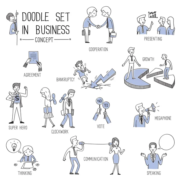 Business concept doodle — Stockvector