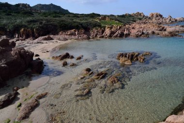 View of the Cala Sarraina beach clipart