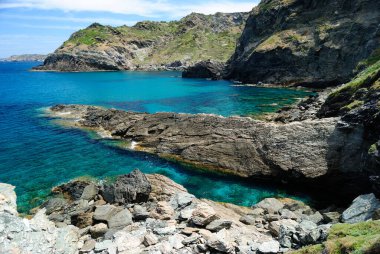 Capo Mannu sahili manzarası