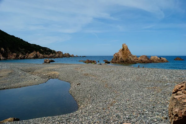 Cala Tinnari海滩景观 — 图库照片