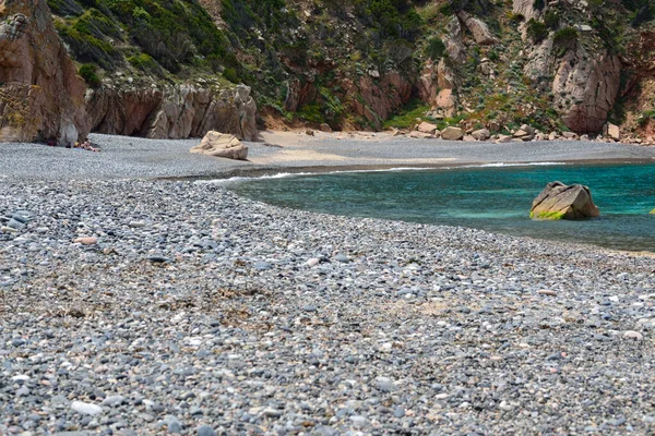 Widok Plaży Cala Tinnari — Zdjęcie stockowe