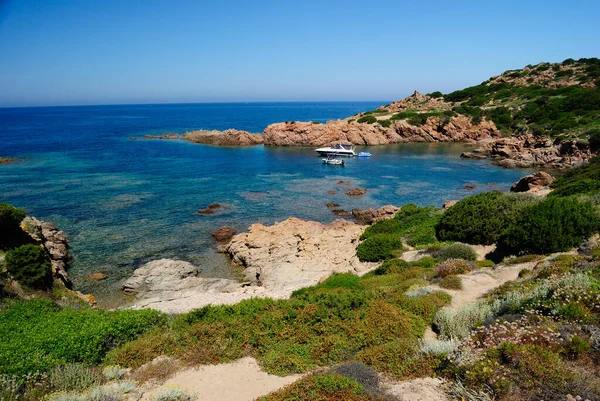 Kilátás Cala Calboni Strand Neear Punta Canneddi — Stock Fotó