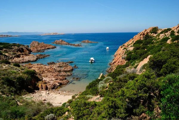 Vista Playa Cala Flza Cerca Punta Canneddi — Foto de Stock