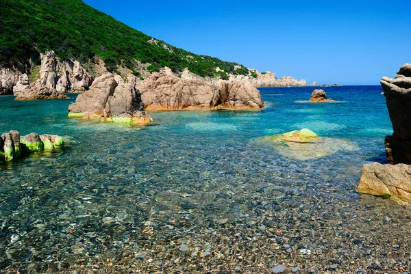 Widok Plaży Cala Tinnari — Zdjęcie stockowe