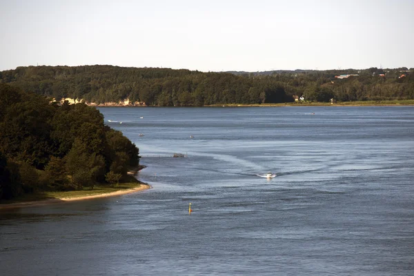 Danska havet med båtar — Stockfoto