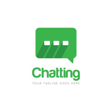ileti logosu, buble metin simgesi, sohbet logosu ve simge vektör illüstrasyon tasarım şablonu